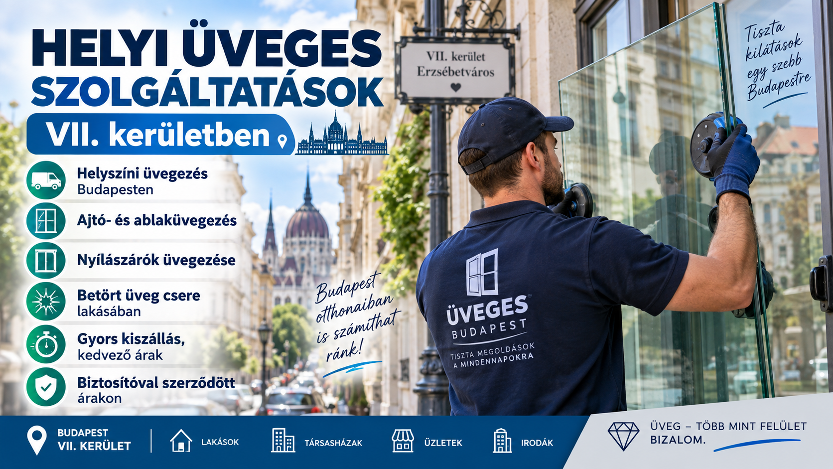 üveges szolgáltatás VII.kerület